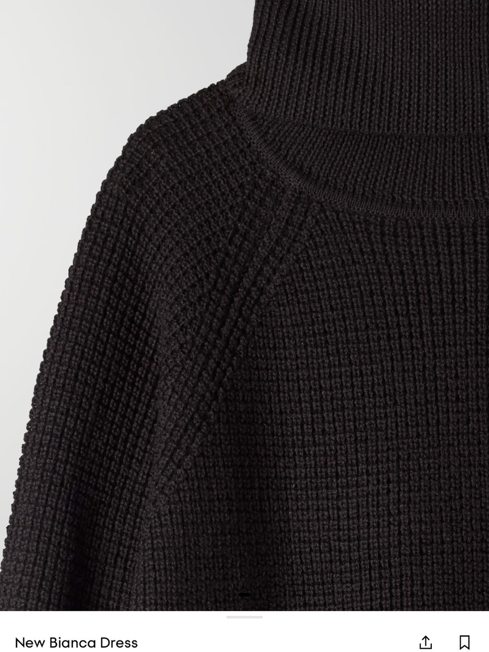 Aritzia Black Chunky Turtleneck Sweater Dress - Picture 4 of 9